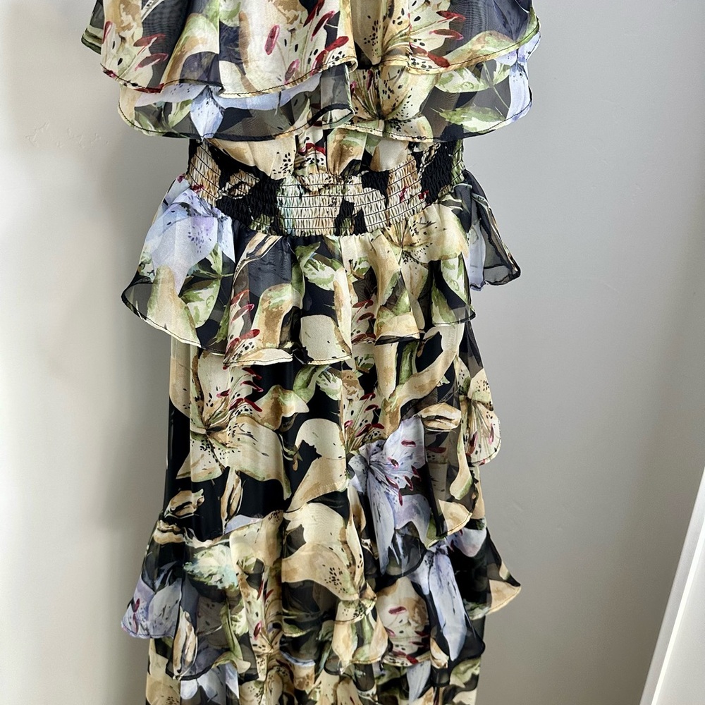 Astr Multicolor Floral Ruffle Maxi Dress - Picture 10 of 11